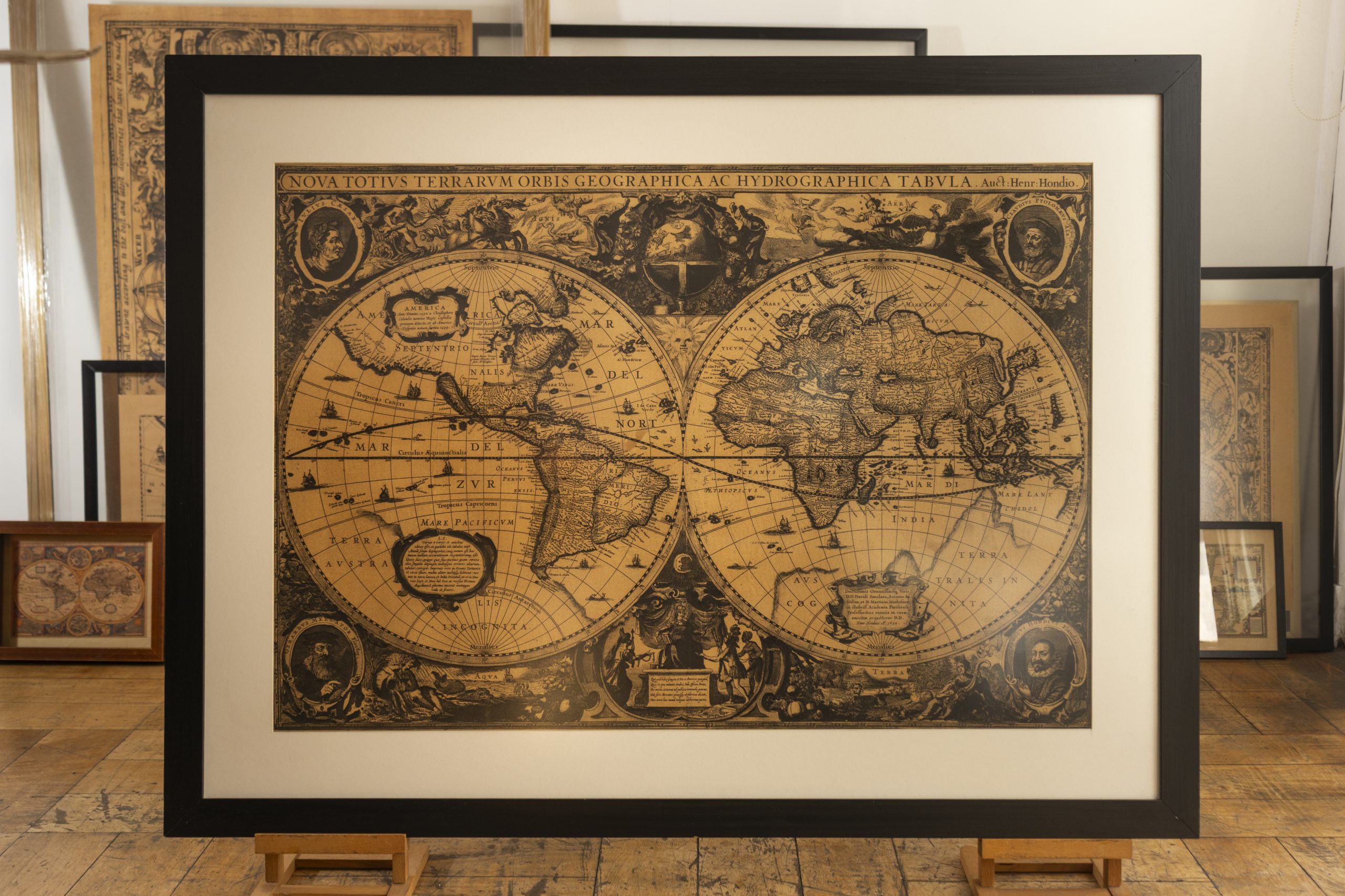 Retratos de César, Ptolomeo, Mercator y Jodocus Hondius - Imagen 2